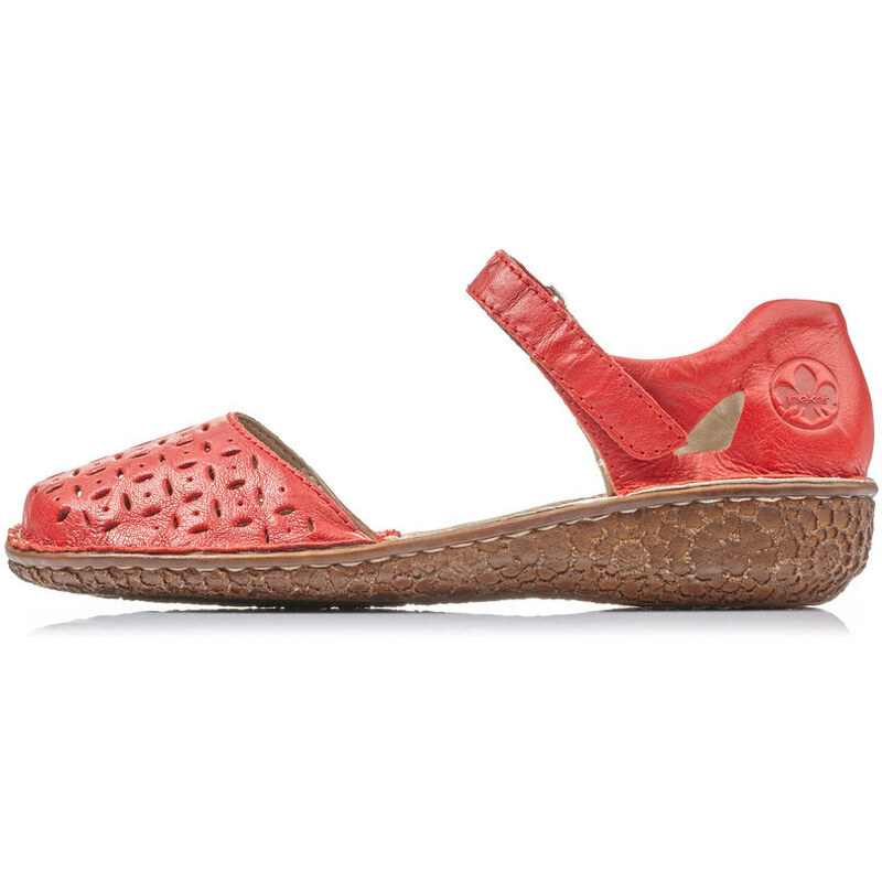 Dámské kožené sandále M0966-33 Rieker červené