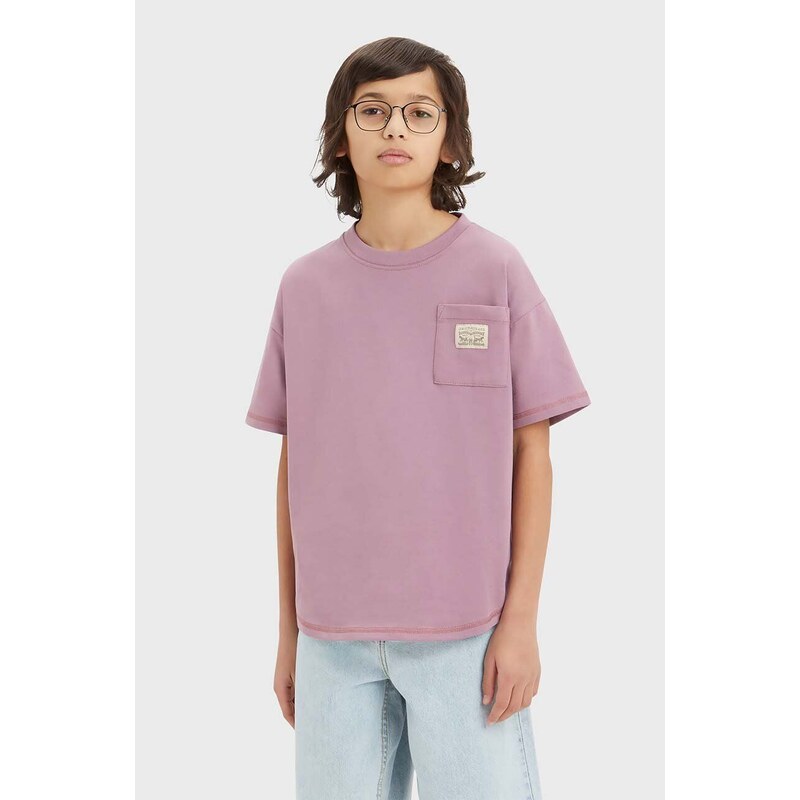 Dětské tričko Levi's vínová barva