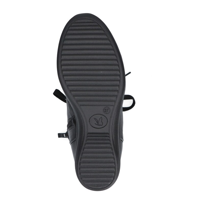 Kotníková kožená obuv 9-9-25257-29-070 Caprice černá