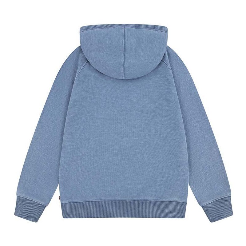 Dětská mikina Levi's LVB HEADLINE INDIGO HOODIE s kapucí, hladká