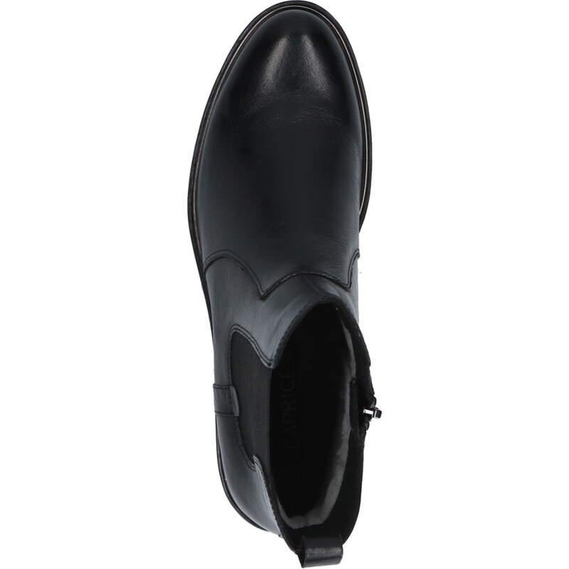 Kotníková kožená obuv 9-9-25304-29-002 Caprice černá