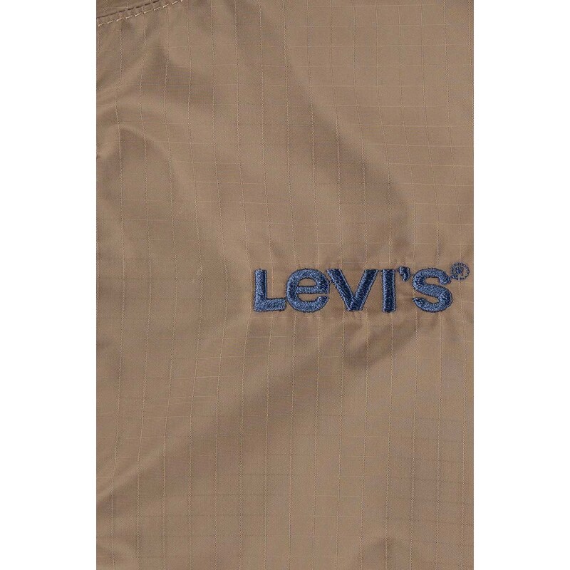 Dětská oboustranná bunda Levi's LVB REVERSIBLE BOY'S WIND JKT béžová barva