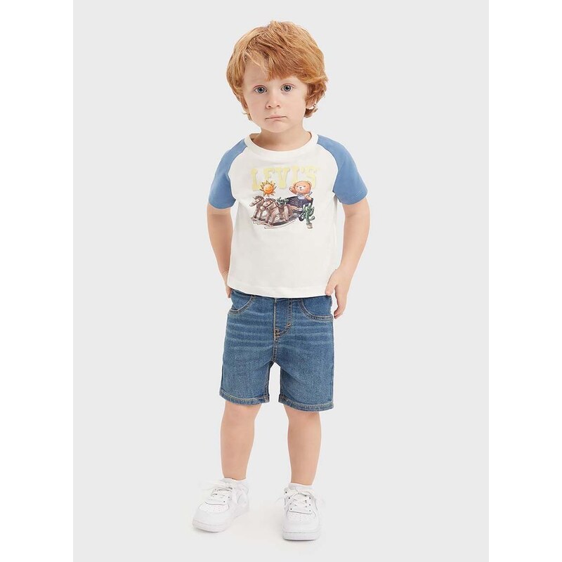 Kojenecká sada Levi's LVB LEVI BEAR RAGLAN & SHORT S