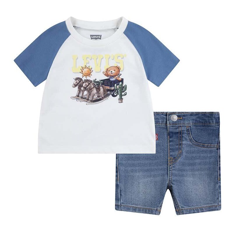 Kojenecká sada Levi's LVB LEVI BEAR RAGLAN & SHORT S