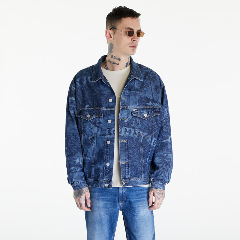 Tommy Hilfiger Pánská džínová bunda Tommy Jeans Aiden Oversized Trucker Jacket Denim