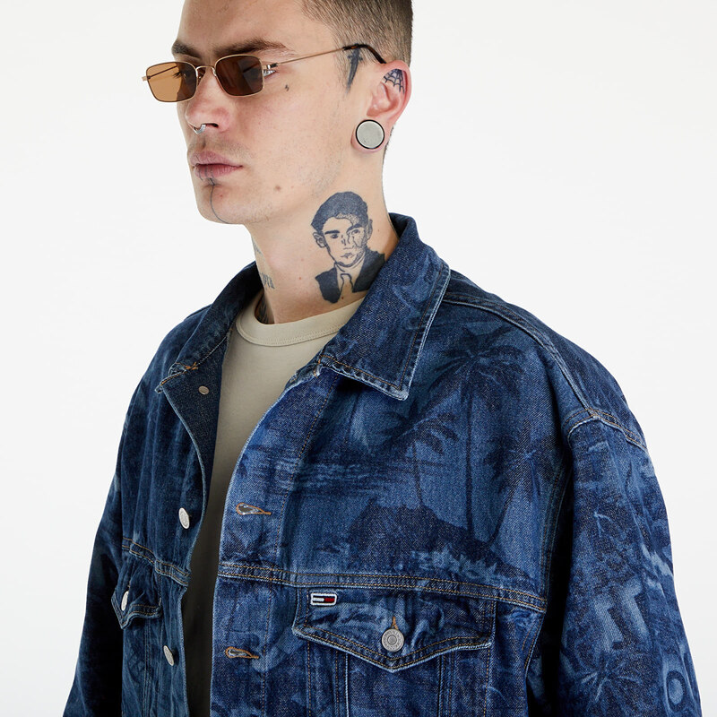 Tommy Hilfiger Pánská džínová bunda Tommy Jeans Aiden Oversized Trucker Jacket Denim