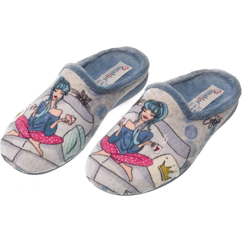 Dámská domácí obuv 5359002 SHOESY šedá 90116404