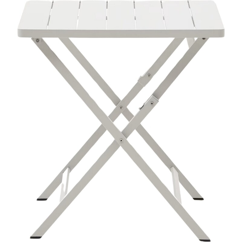 Bílý hliníkový zahradní skládací stůl Kave Home Torreta 70 x 70 cm