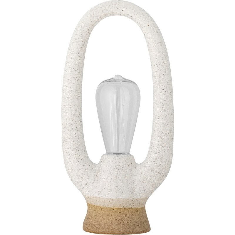 Bílá kameninová stolní lampa Bloomingville Latifa