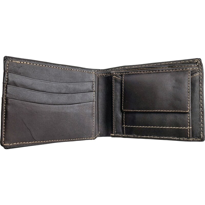 Pánská kožená peněženka E6602-03 Anekta hnědá