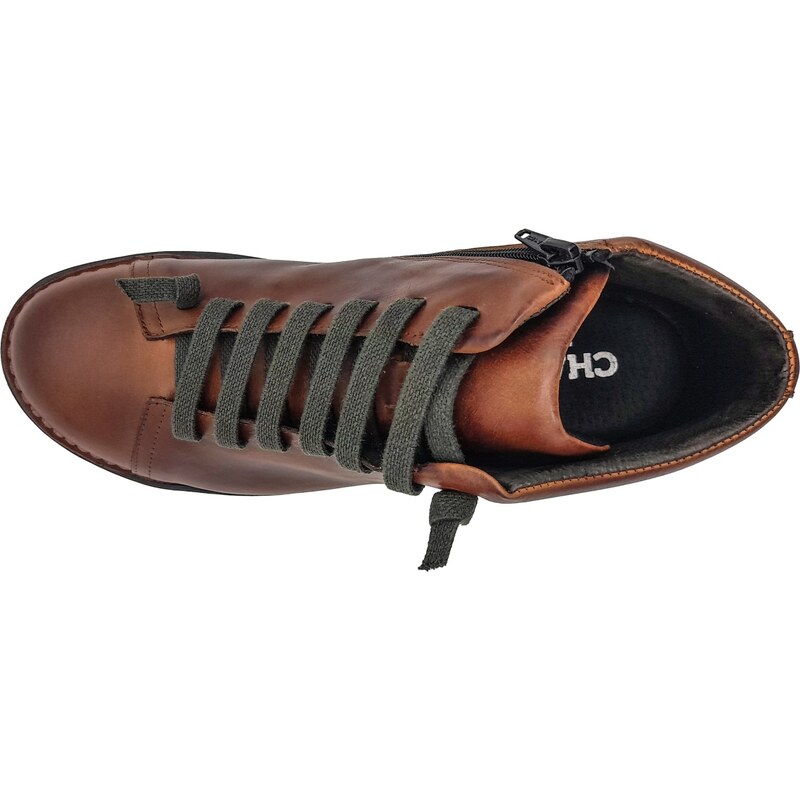 Pánské elegantní kotníkové boty C1006-0023 CHACAL hnědá