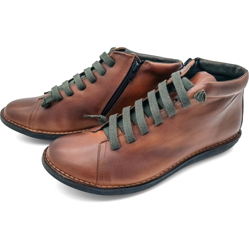 Pánské elegantní kotníkové boty C1006-0023 CHACAL hnědá