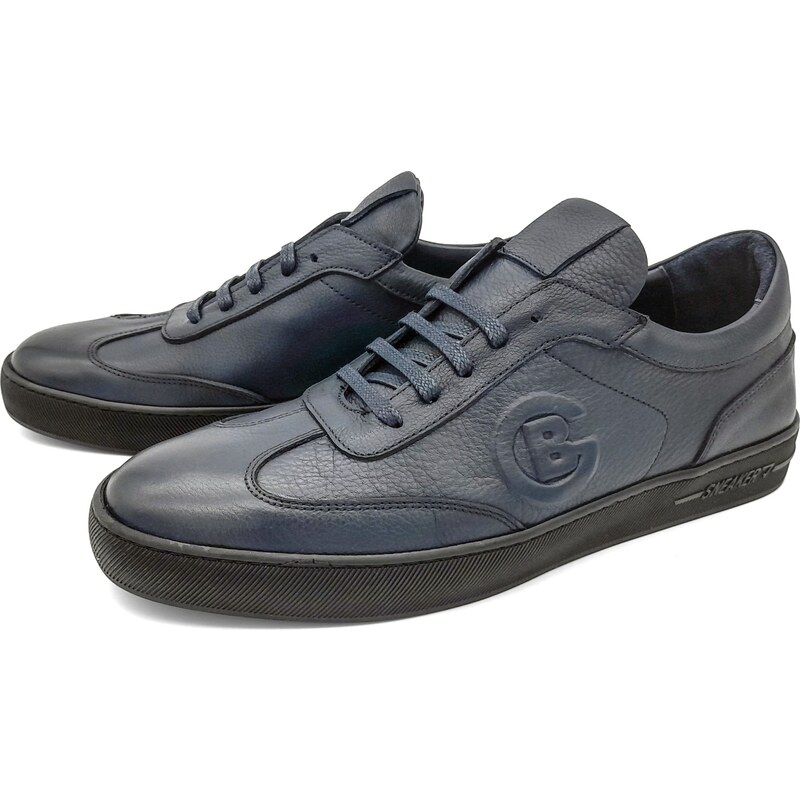 Pánské kožené polobotky 204-2888/B WILD modrá 90116561