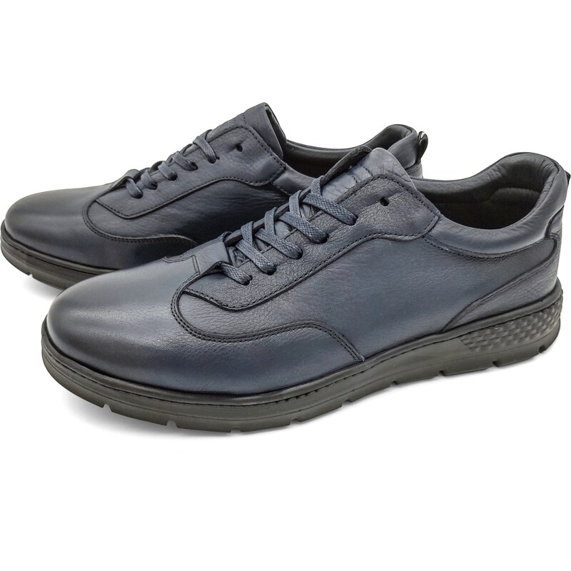 Pánské kožené polobotky 204-2989/B WILD modrá 90116563