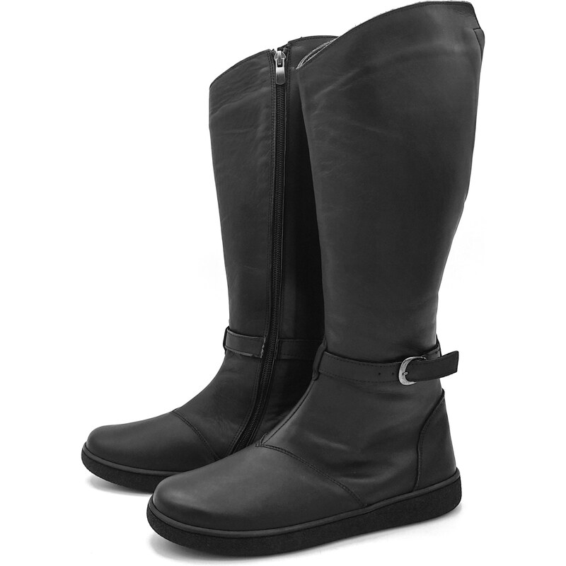 Dámské kožené kozačky 9605 T25 Urban Ladies černá