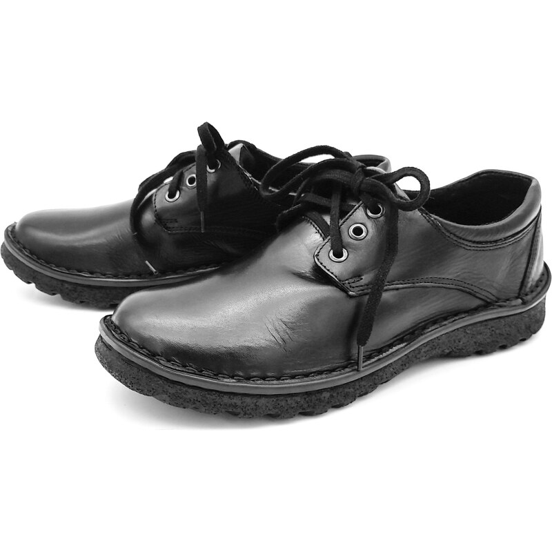 Pánské kožené polobotky 727247-257 Klondike černé