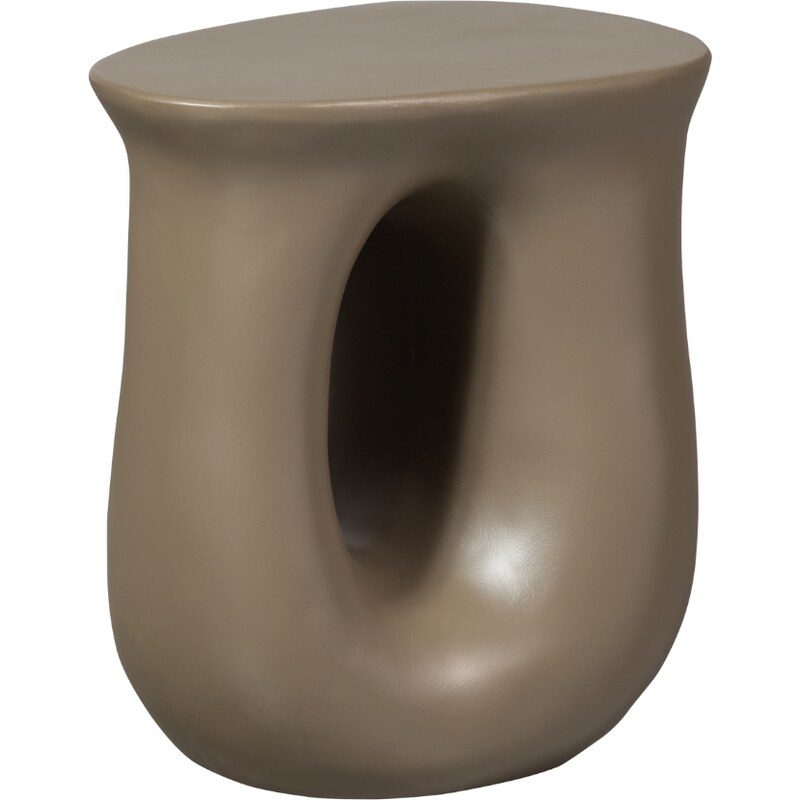 Hoorns Hnědý keramický odkládací stolek Maysan 41 x 31 cm