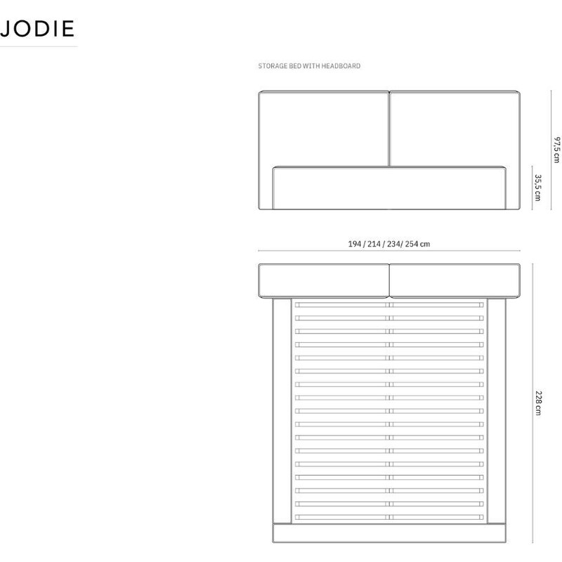 Béžová čalouněná dvoulůžková postel MICADONI Jodie 160 x 200 cm