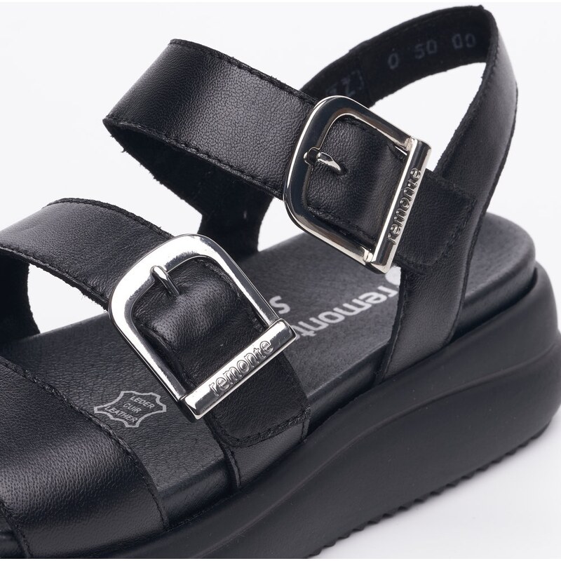 Dámské kožené sandálky D0L50-00 Remonte černé