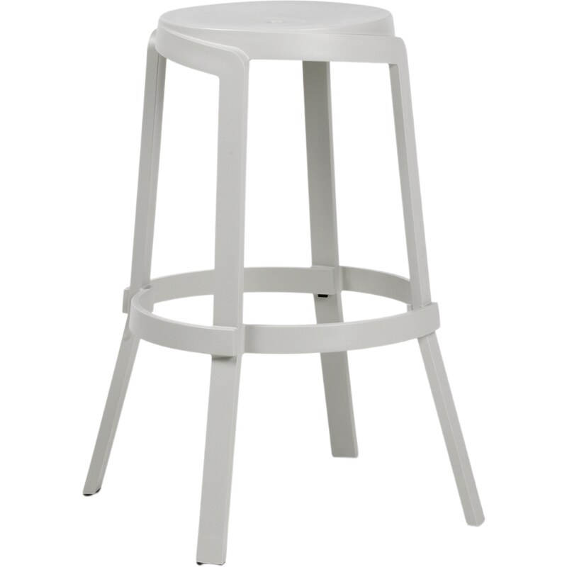 Nardi Bílá plastová zahradní barová židle Stack Maxi 76,5 cm
