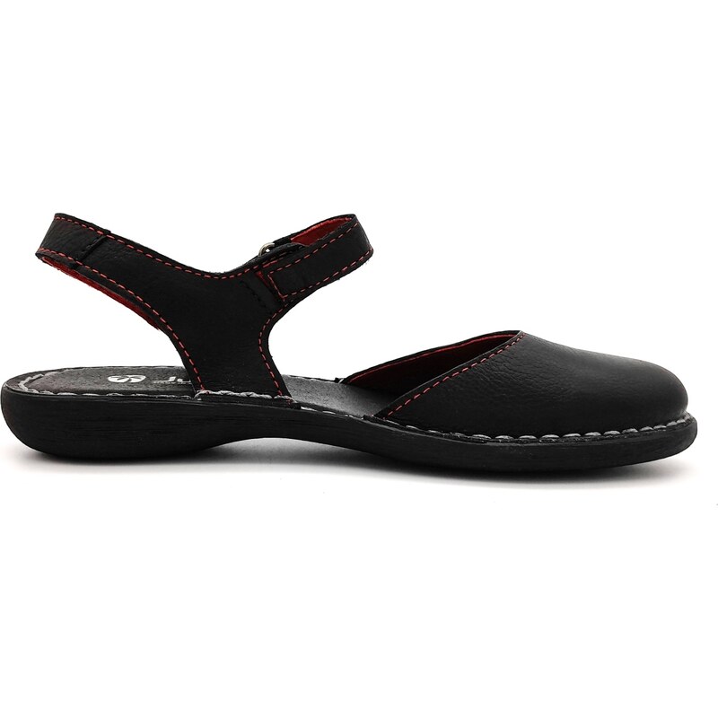 Dámské kožené sandálky 7722-00001 JUNGLA černá