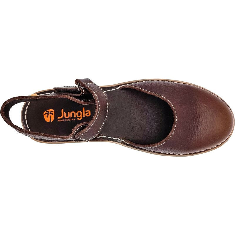 Dámské kožené sandálky 7722-01119 JUNGLA hnědá