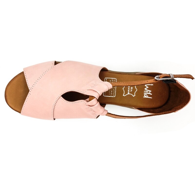 Dámské kožené sandálky 061-1125 růžové WILD