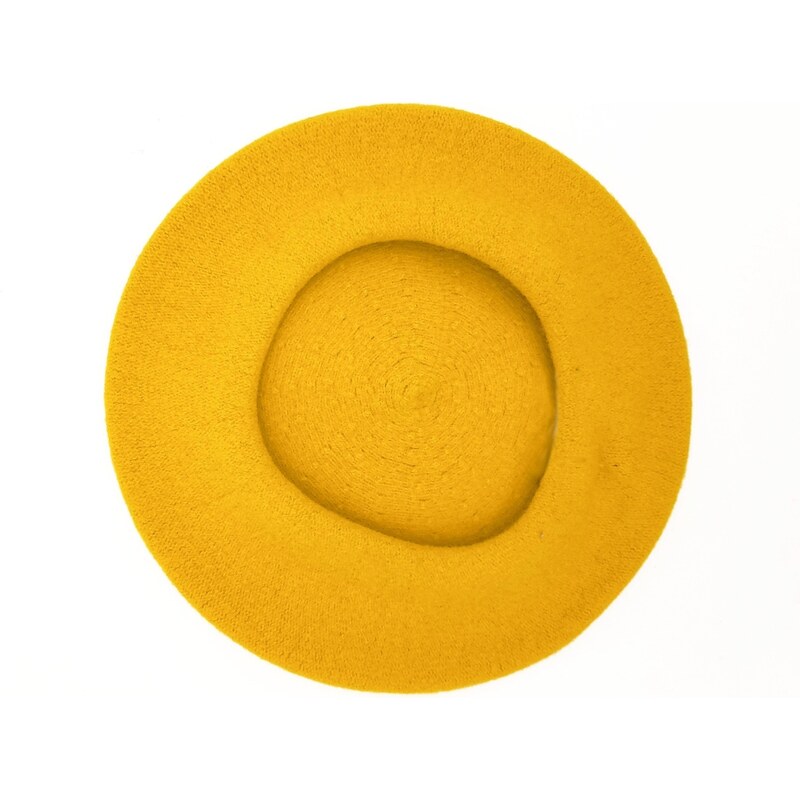 Dámský baret žlutý Karpet