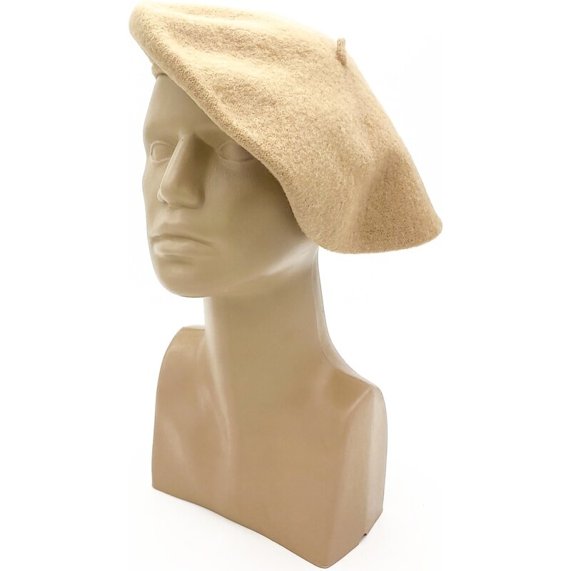 Dámský baret tm. béžový Karpet 90117407