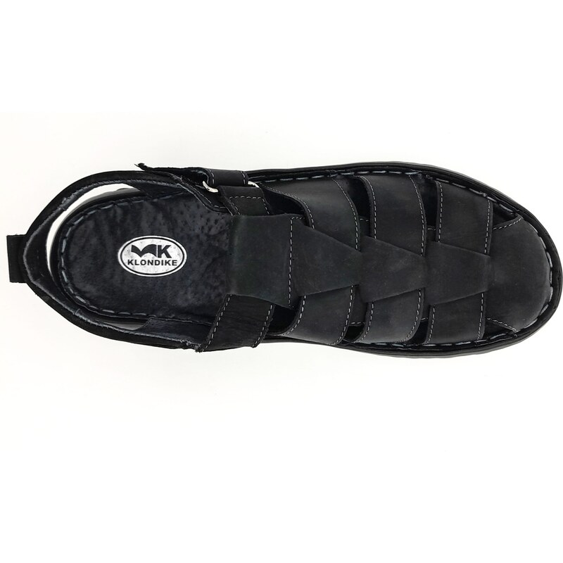 KLONDIKE Pánské kožené sandály S-30 černá QUO VADIS