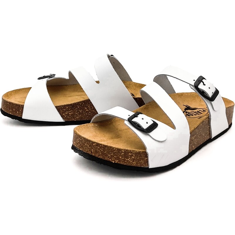 Dámské pantofle 341210 CP BOLINO BLANCO Plakton bílé 90117499