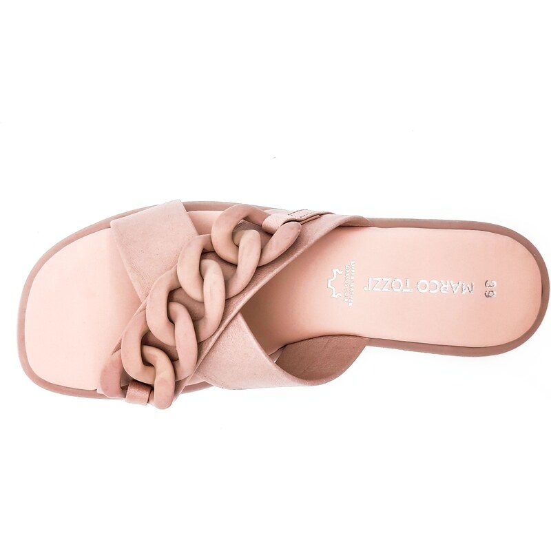 Dámské kožené pantofle 2-2-27121-28 408 Marco Tozzi růžové