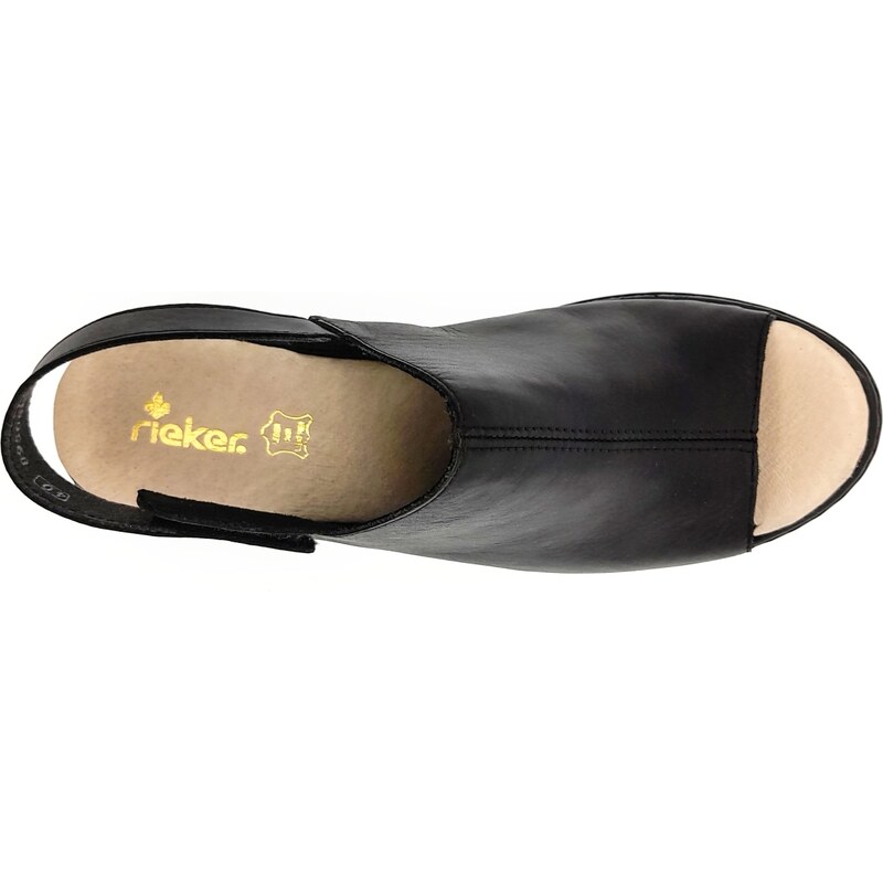 Dámské kožené sandále V0552 RIEKER černé