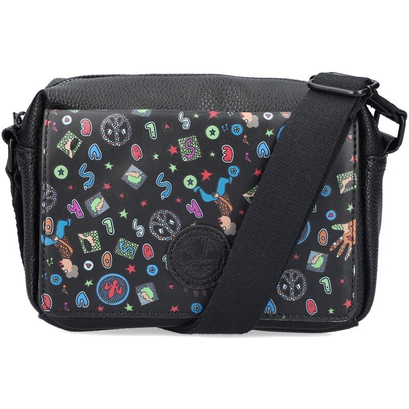 Dámská crossbody kabelka H1455-02 Rieker černá, multicolor