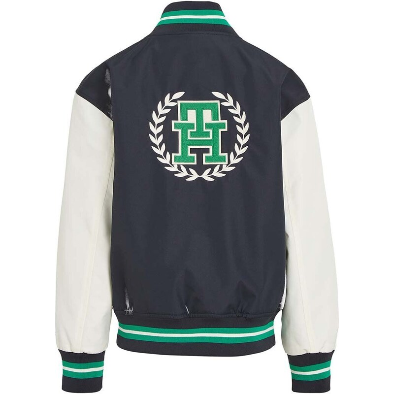 Dětská bomber bunda Tommy Hilfiger černá barva