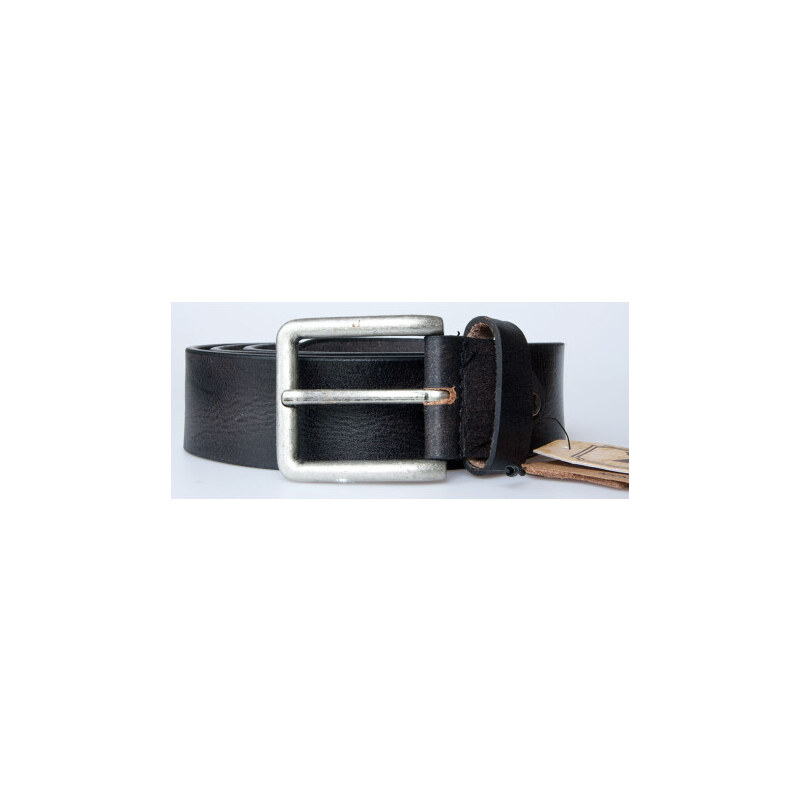 Pánský černý kožený opasek šířka 38 mm, délka 115 cm FLW