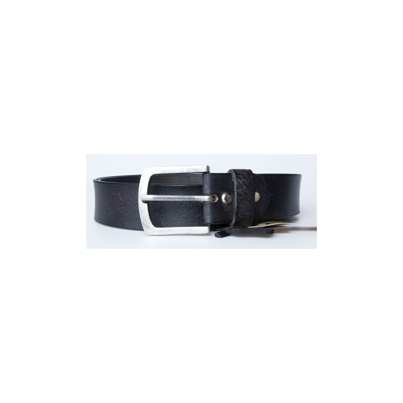 Pánský černý kožený opasek šířka 38 mm, délka 115 cm FLW