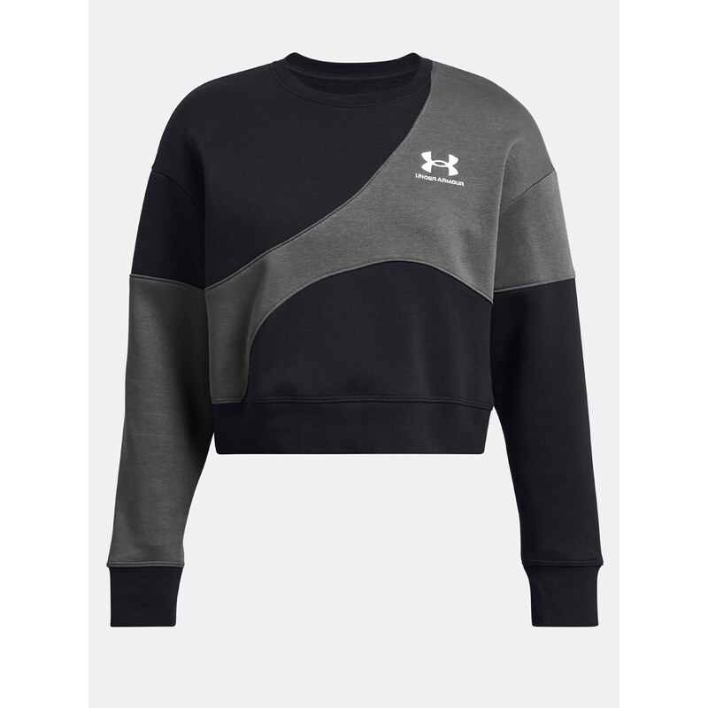 Černá mikina Under Armour Essential Fleece Crop Crew