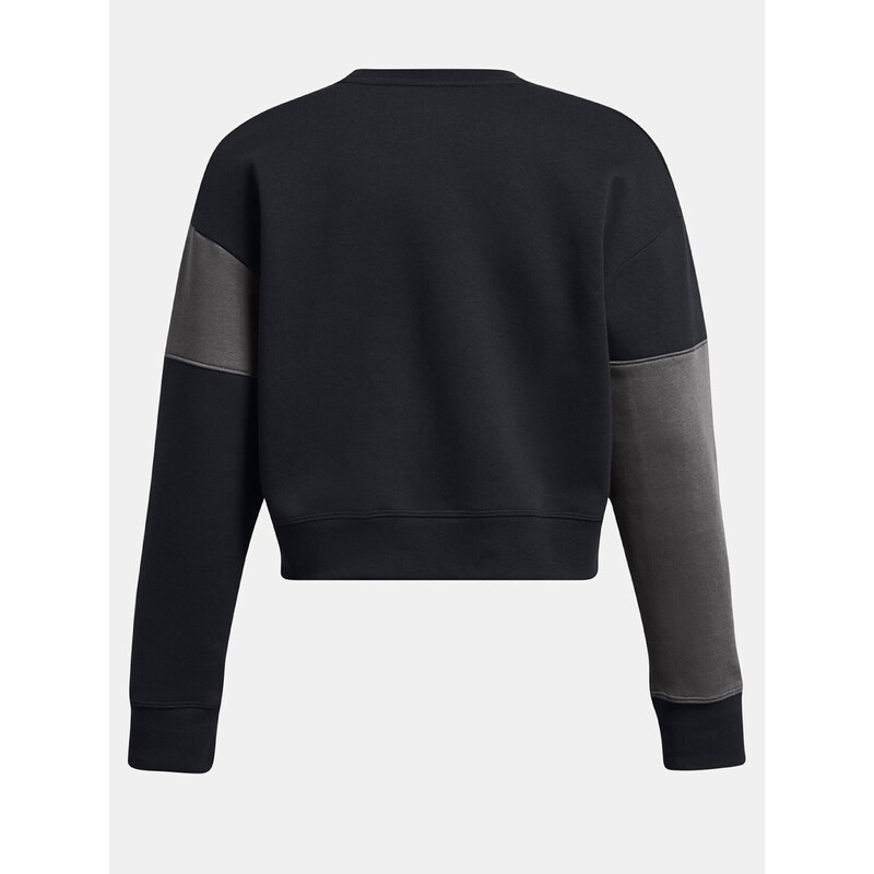 Černá mikina Under Armour Essential Fleece Crop Crew