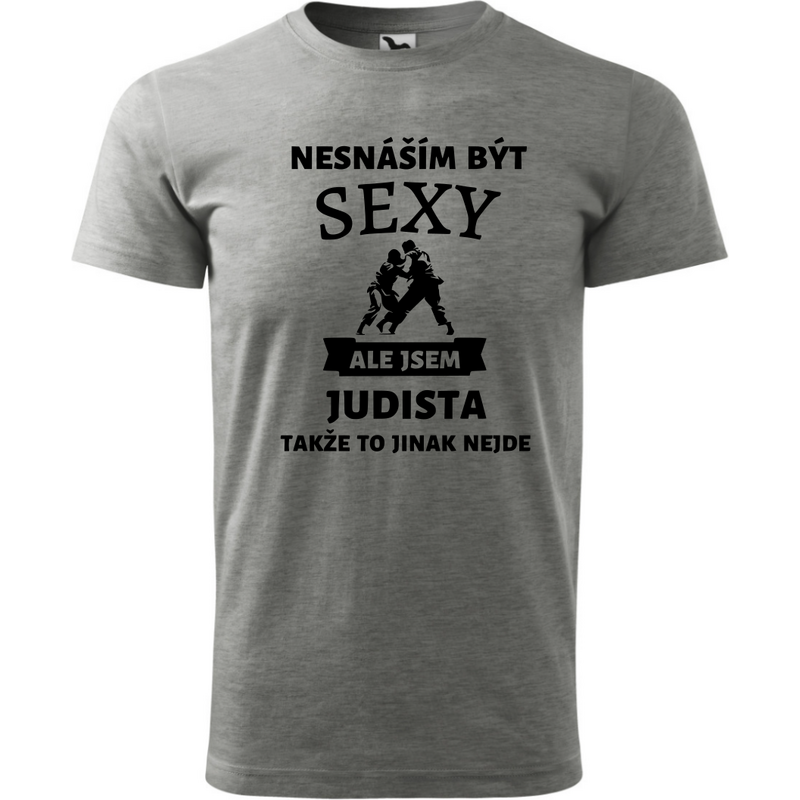 Fenomeno Pánské tričko - Sexy judista - šedé