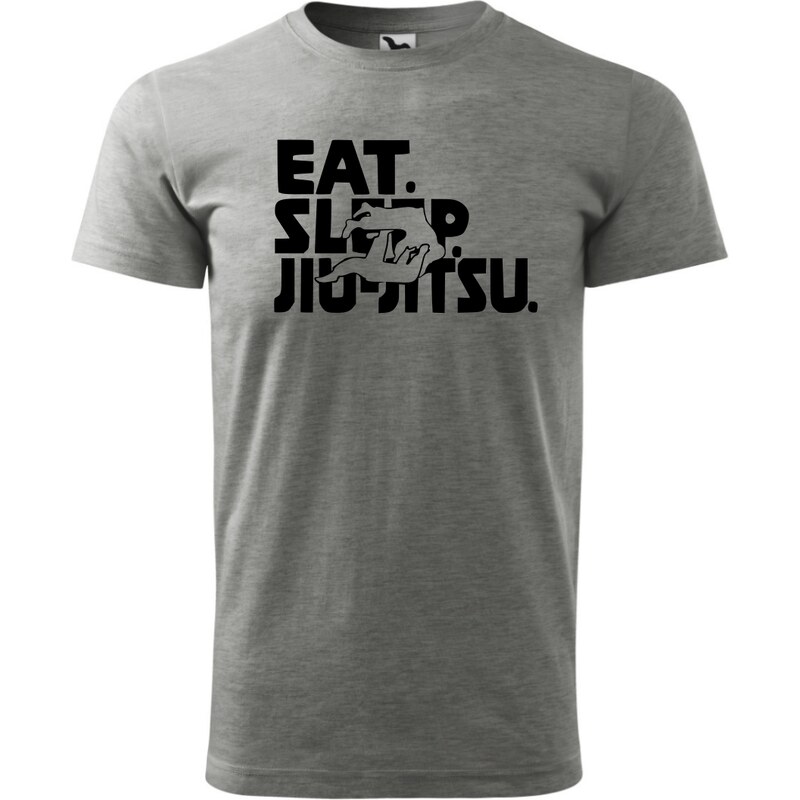 Fenomeno Pánské tričko - Eat sleep jiu-jitsu - šedé