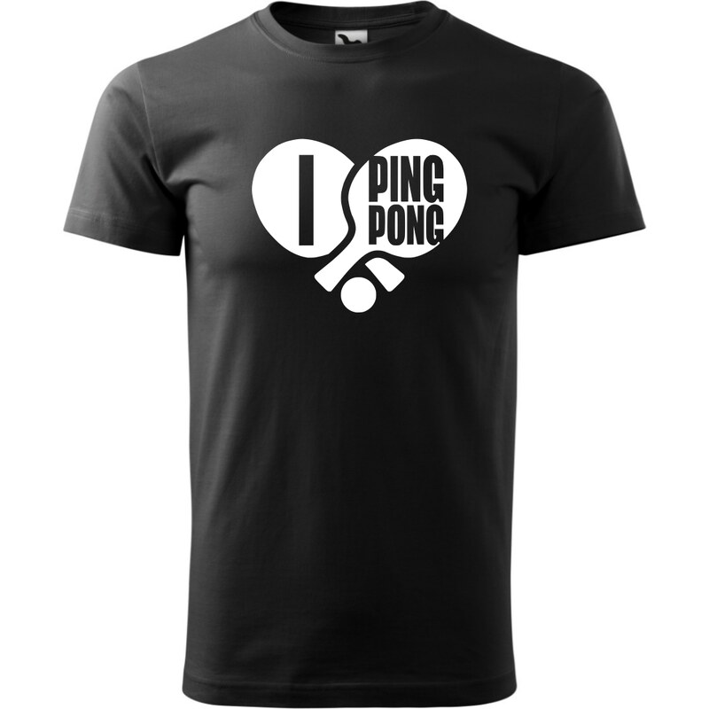 Fenomeno Pánské tričko - I love ping pong - černé