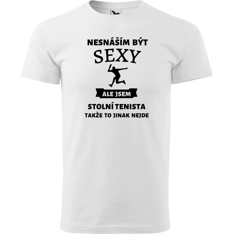 Fenomeno Pánské tričko - Sexy stolní tenista - bílé