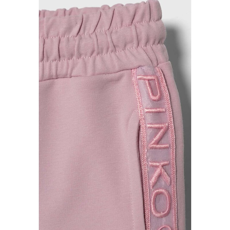 Dětské tepláky Pinko Up růžová barva, s aplikací