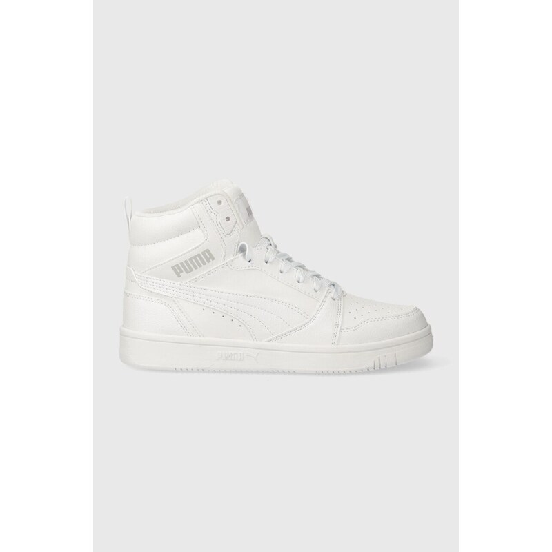 Dětské sneakers boty Puma Rebound V6 Mid Jr bílá barva