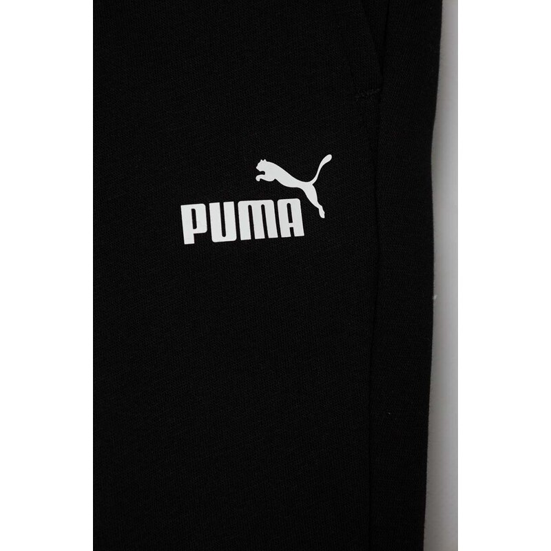 Dětské tepláky Puma ESS Logo Pants TR cl B černá barva, s potiskem