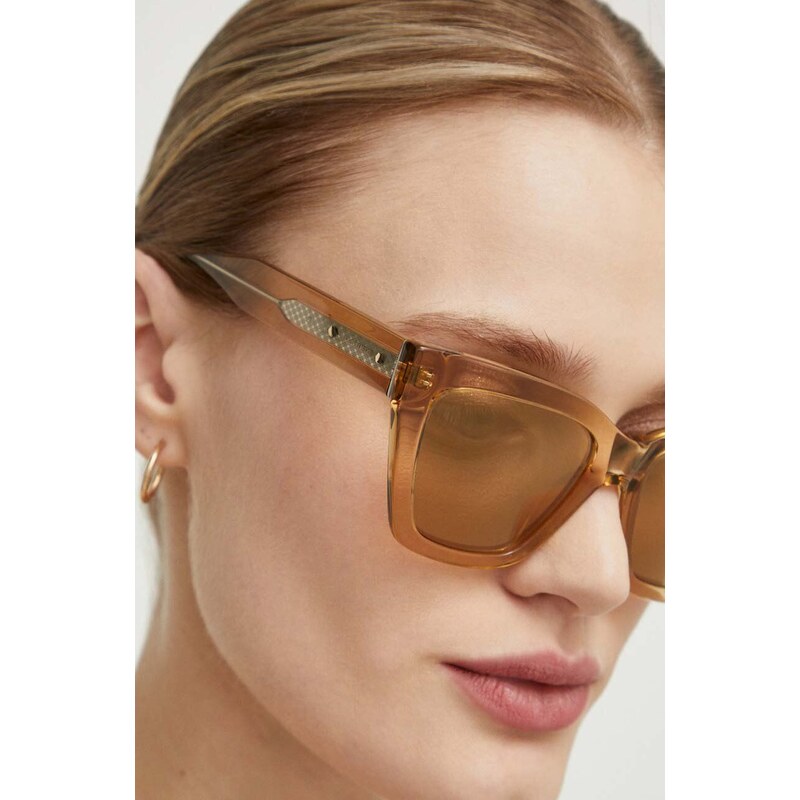 Sluneční brýle AllSaints dámské, béžová barva, ALS500119154