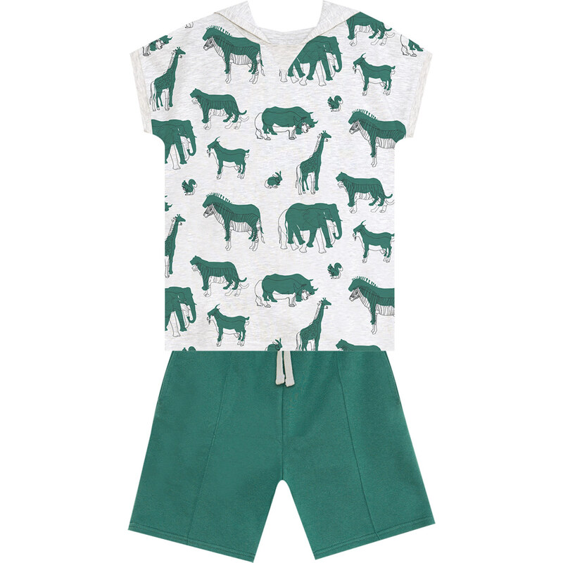 mshb&g Animals Boys T-shirt Shorts Set