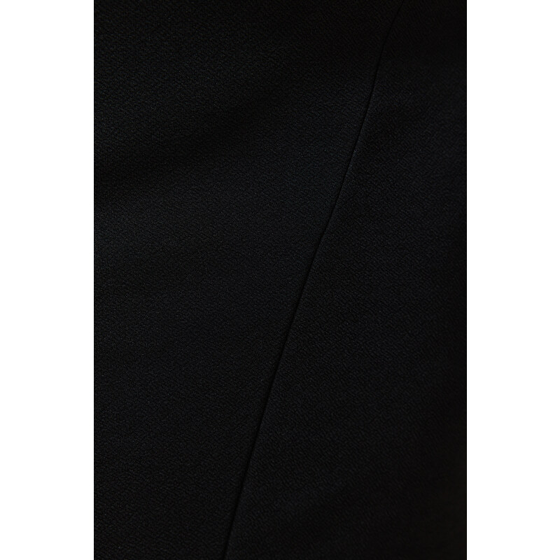 Trendyol Curve Black One Shoulder Asymmetric Knitted Dress