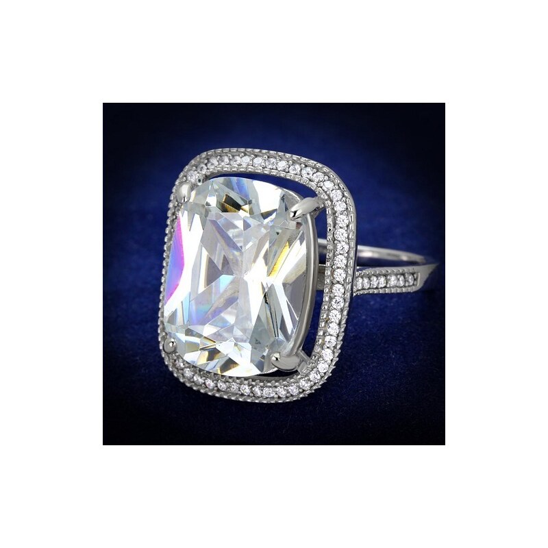 US Stříbrný, rhodiovaný dámský prsten s Cubic Zirconia Stříbro 925 - Hilary